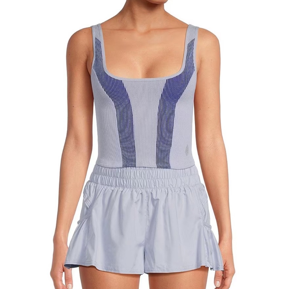 FP Movement Upstart Square Neck Cropped Color Blocked Cami
